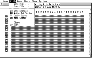 Disk Sector Editor atari screenshot